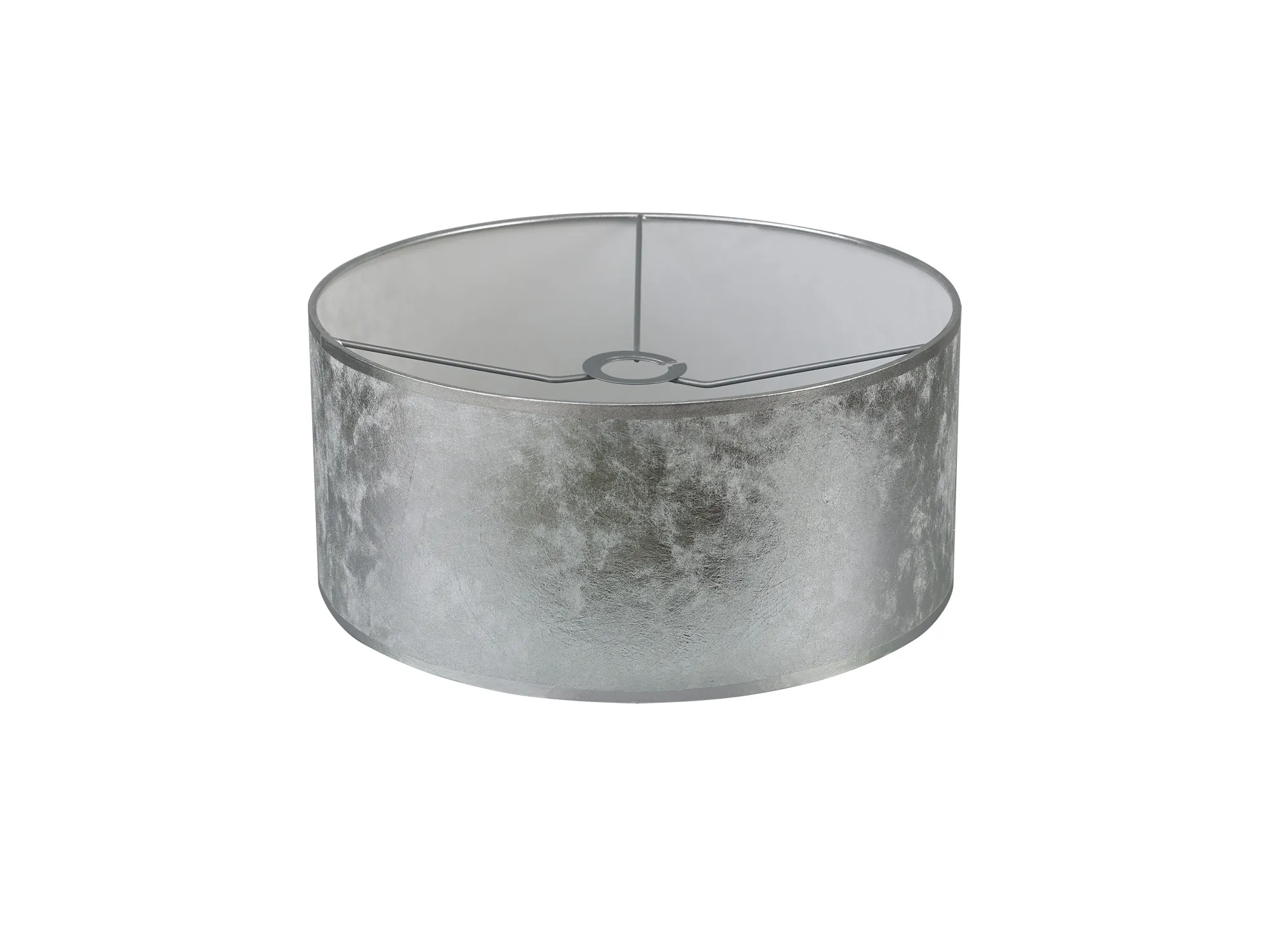 D0588  Sigma Cylinder 40cm Shade Silver Leaf, White